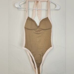 NWT We Are HAH Pull It Thru Bodysuit/ Swimsuit 1 Piece, Shroom, Size Small